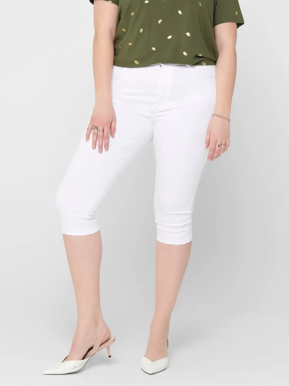 CARAUGUSTA Vita alta Skinny Fit Bermuda in jeans