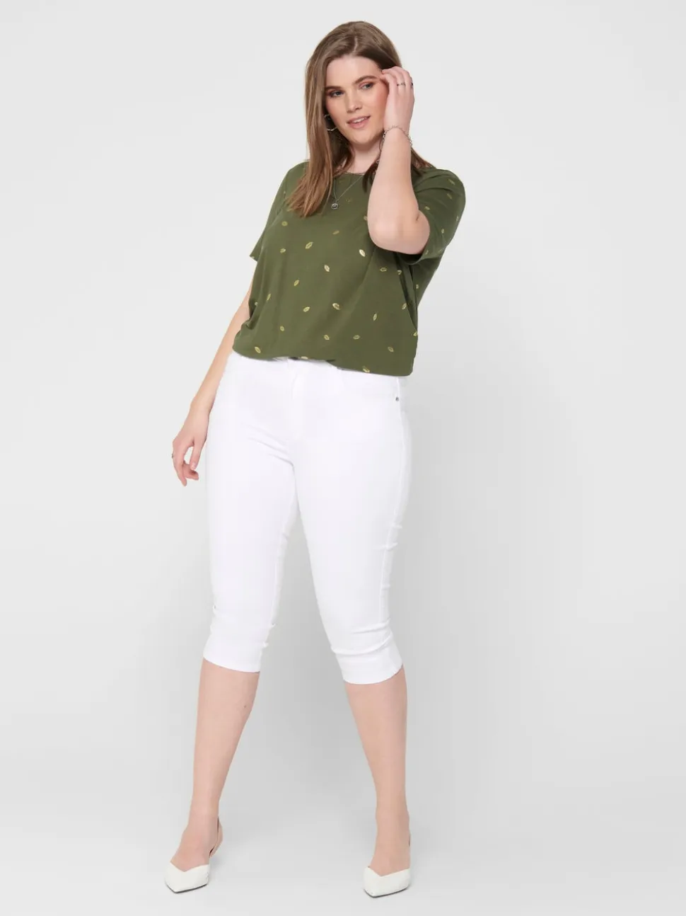 CARAUGUSTA Vita alta Skinny Fit Bermuda in jeans