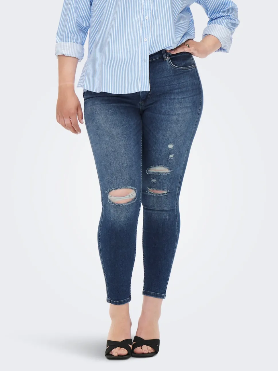 CARBOBBI Skinny Fit Lunghezza alla caviglia Jeans