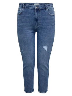 CARCATWALK Vita alta Mom Fit Lunghezza alla caviglia Jeans