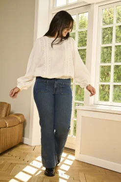 CARCYPRESS Vita alta Flared Fit Lunghezza alla caviglia Jeans