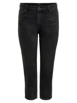 CAREMILY Vita alta Straight Fit Lunghezza alla caviglia Jeans
