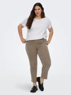 CAREMILY Vita alta Straight Fit Lunghezza alla caviglia Jeans