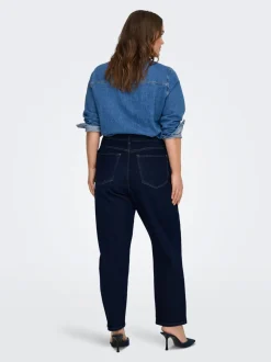 CAREMILY Vita alta Straight Fit Lunghezza alla caviglia Jeans