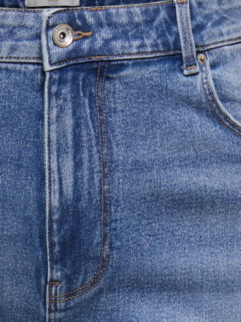 CAREMILY Vita alta Straight Fit Lunghezza alla caviglia Jeans