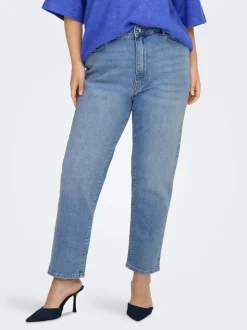 CAREMILYSTRETCH Vita alta Straight Fit Lunghezza alla caviglia Jeans