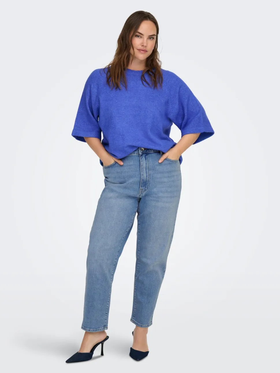 CAREMILYSTRETCH Vita alta Straight Fit Lunghezza alla caviglia Jeans