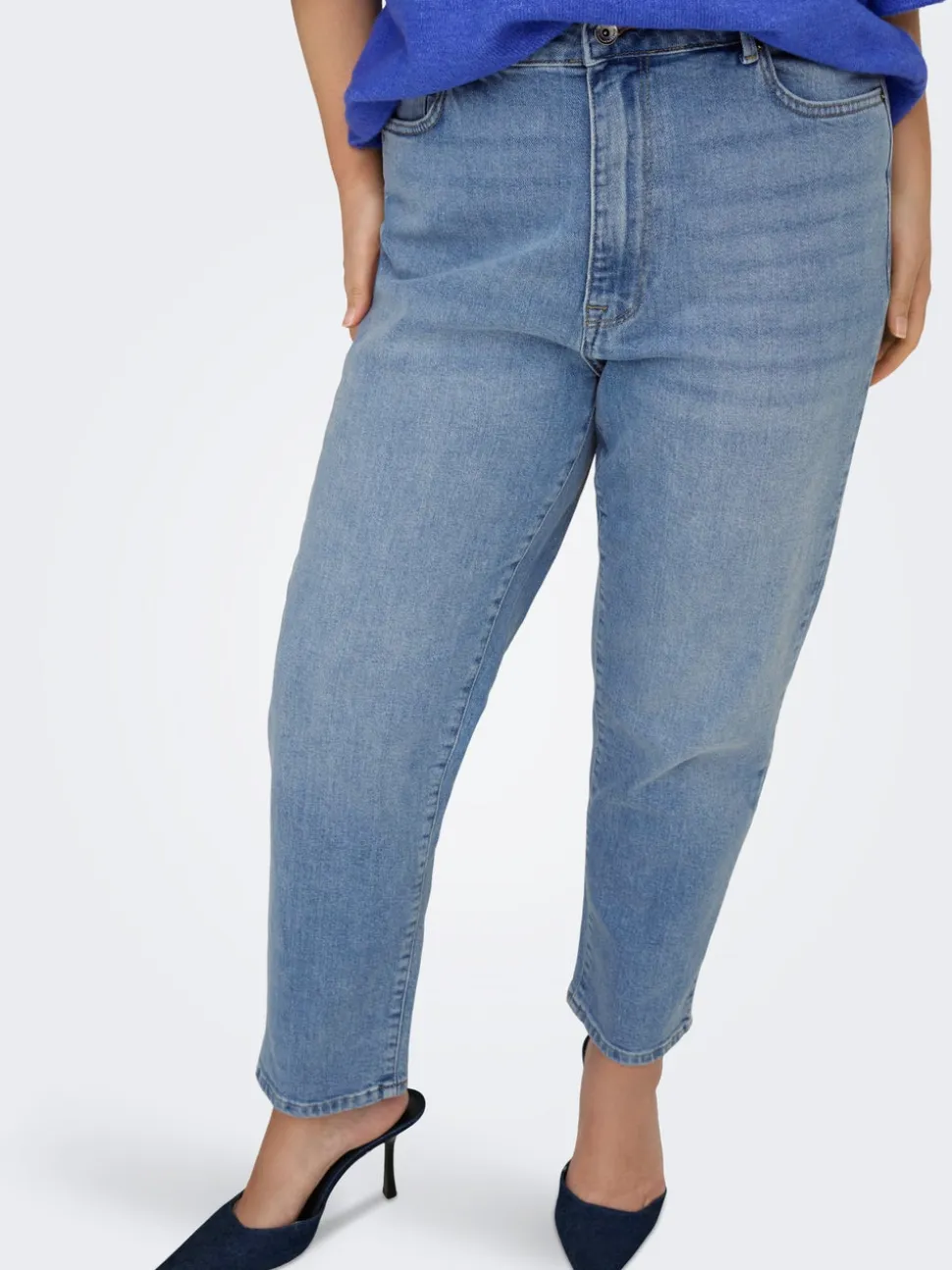 CAREMILYSTRETCH Vita alta Straight Fit Lunghezza alla caviglia Jeans