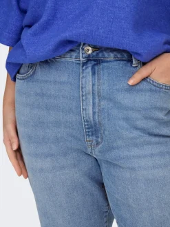 CAREMILYSTRETCH Vita alta Straight Fit Lunghezza alla caviglia Jeans
