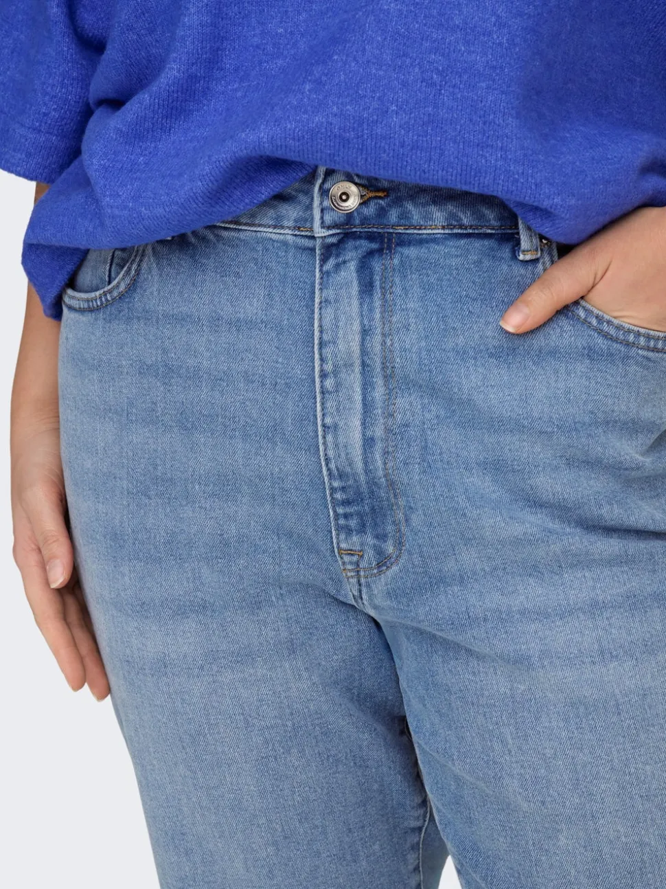 CAREMILYSTRETCH Vita alta Straight Fit Lunghezza alla caviglia Jeans