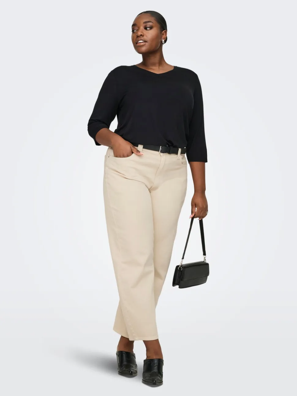 CARFRANKIE Vita alta Barrel fit Lunghezza alla caviglia Jeans