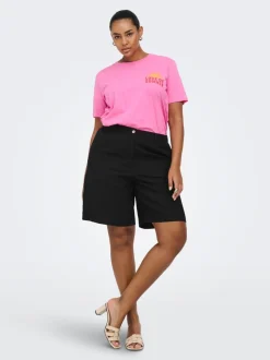 CARGOA Loose Fit Lino Bermuda formali