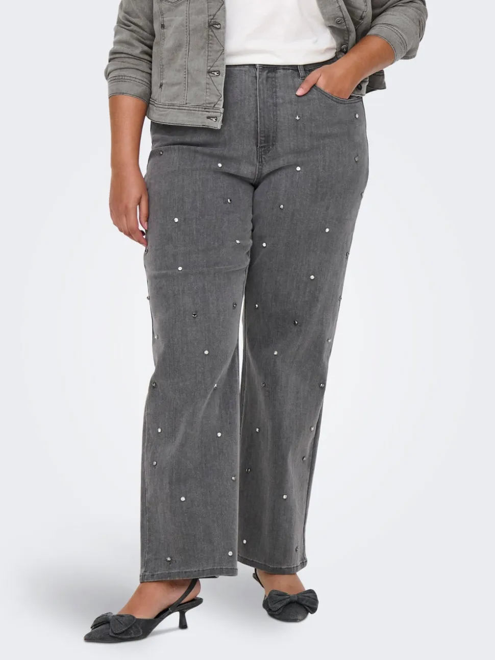 CARHOPE Vita alta Wide Leg Fit Jeans