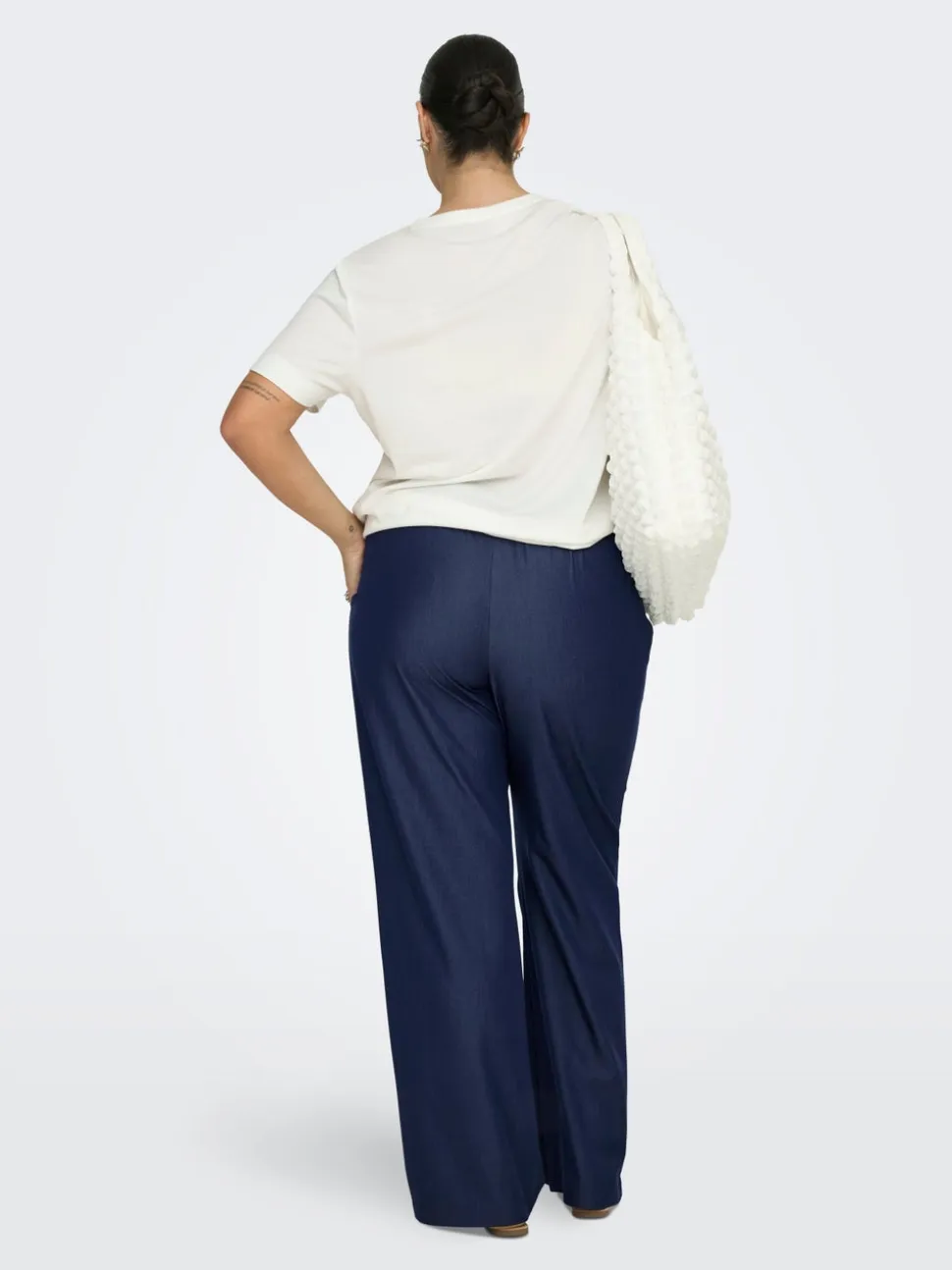 CARIRIA Wide Leg Fit Lino Pantaloni a gamba larga