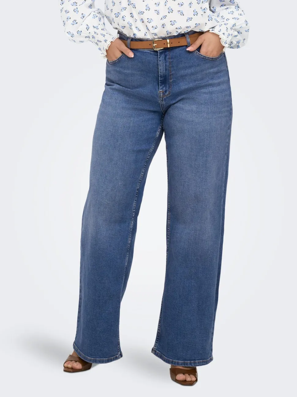 CARJULLES Vita media Wide Leg Fit Jeans