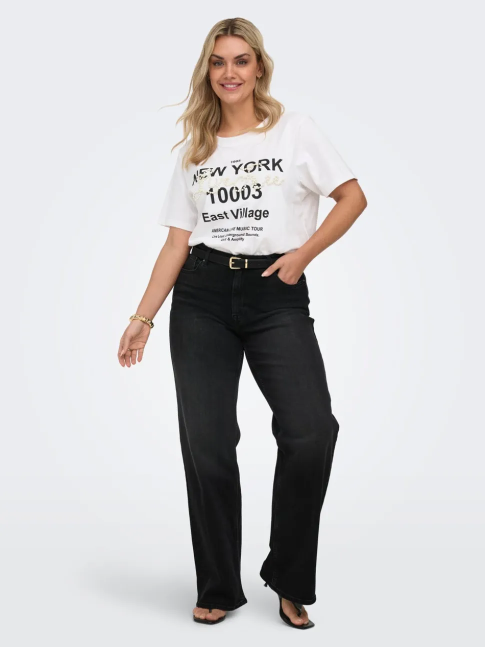 CARJULLES Vita media Wide Leg Fit Jeans