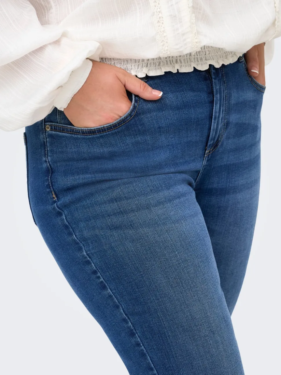 CARLACE Vita media Skinny Fit Lunghezza alla caviglia Jeans