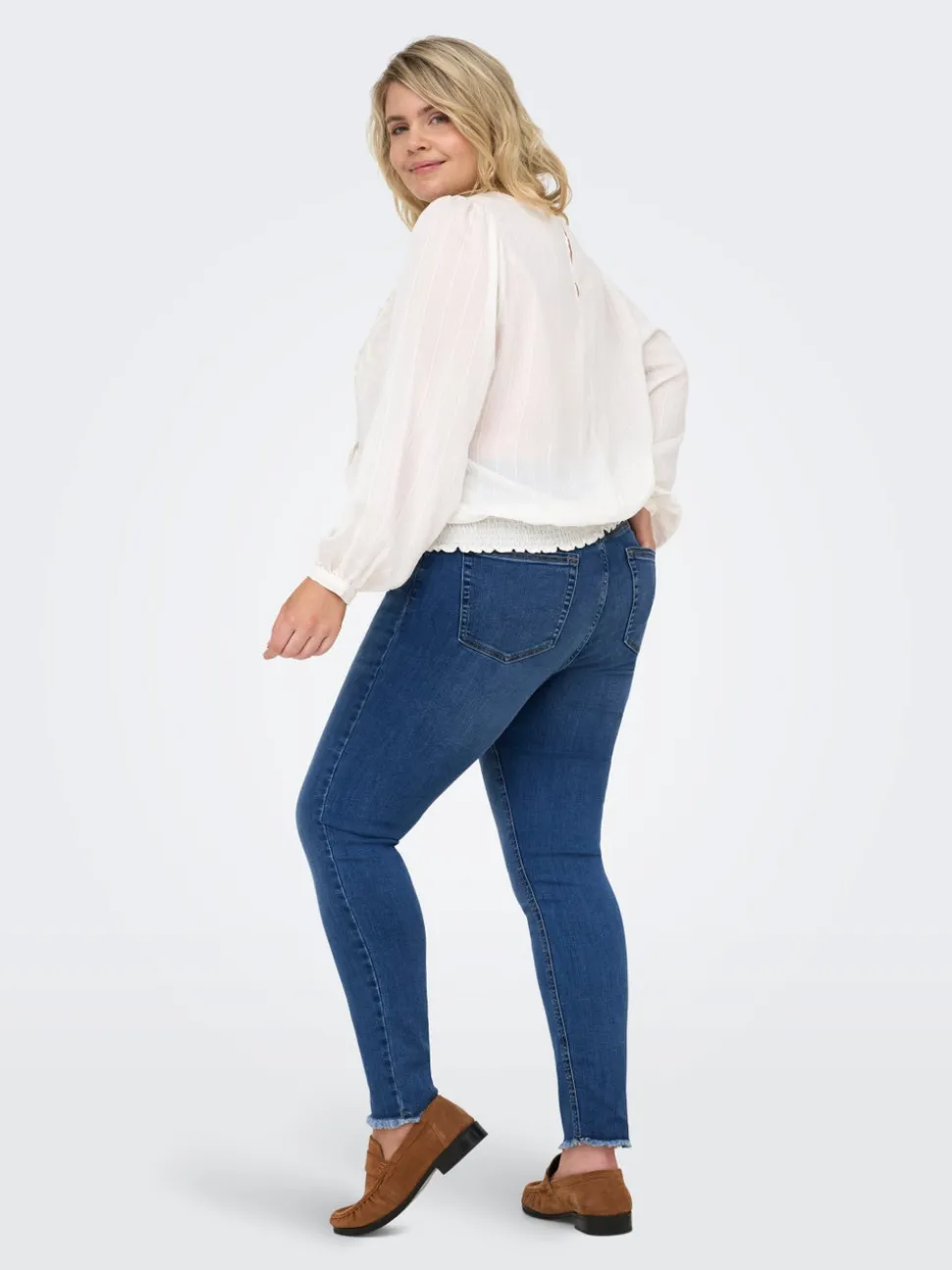 CARLACE Vita media Skinny Fit Lunghezza alla caviglia Jeans