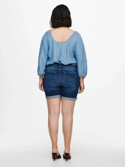 CARLAOLA Vita alta Skinny Fit Bermuda in jeans