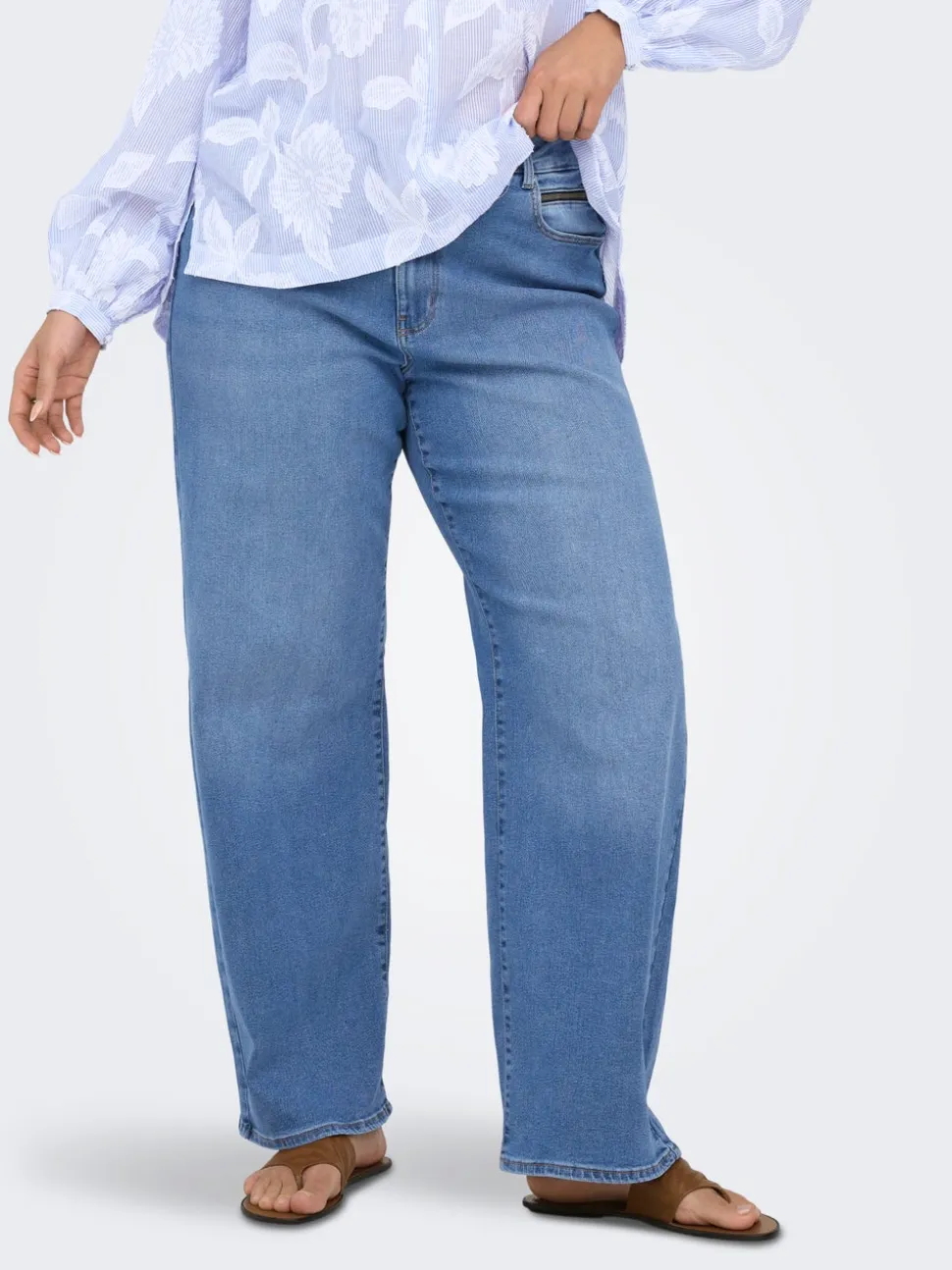 CARMADISON Vita alta Wide Leg Fit Jeans