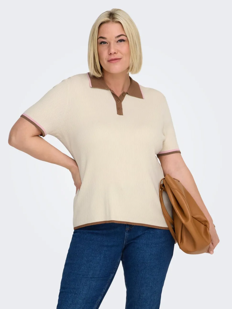 CARMEDDI Capo in maglia con colletto polo