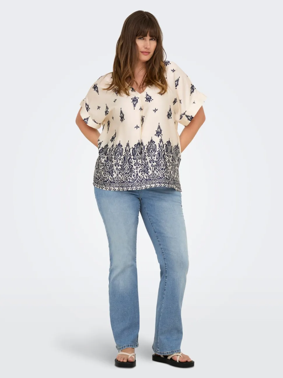 CARSALLY Vita alta Flared Fit Jeans