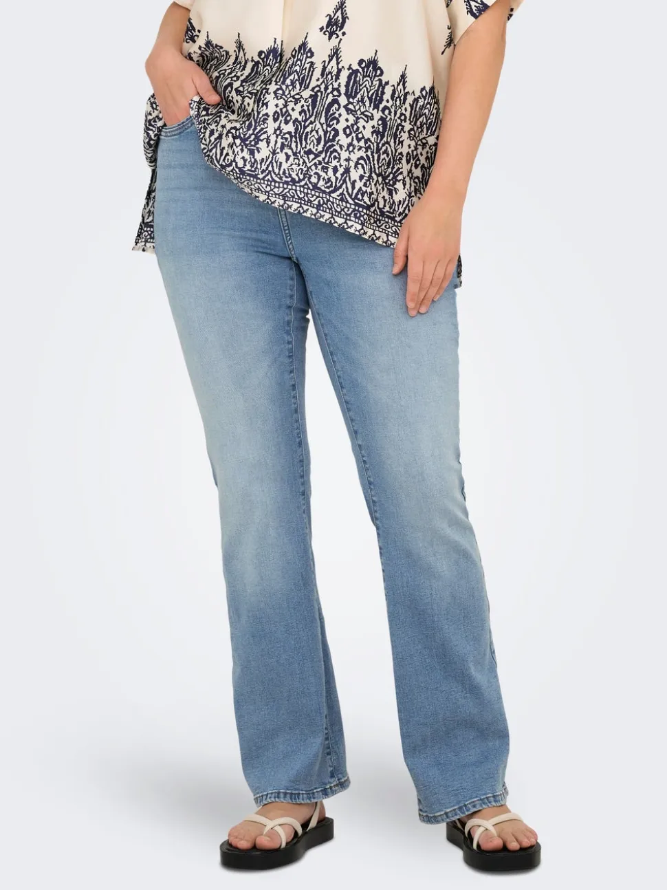 CARSALLY Vita alta Flared Fit Jeans