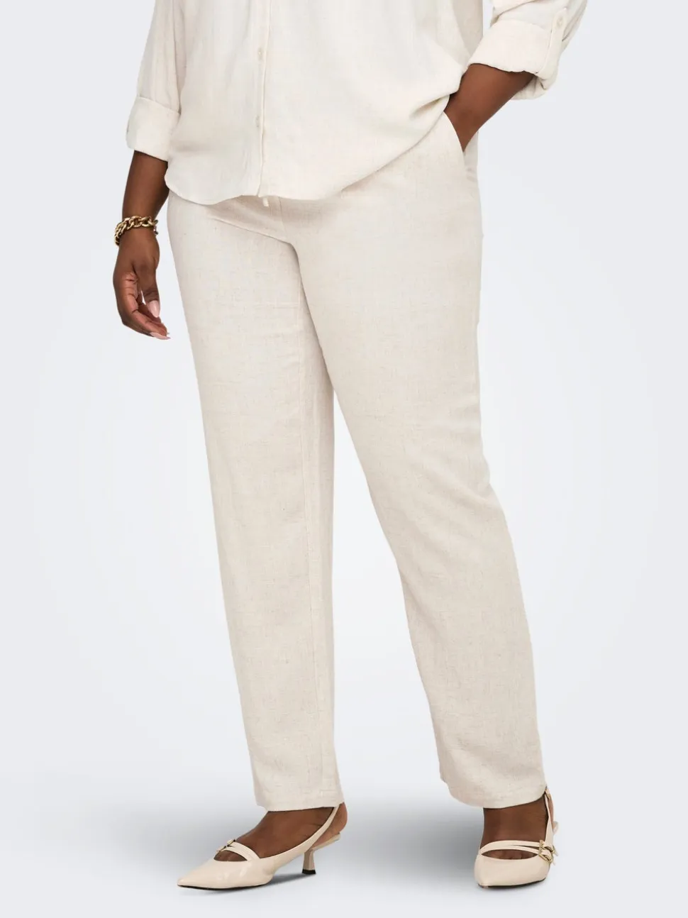 CARSIESTA Straight Fit Lino Pantaloni