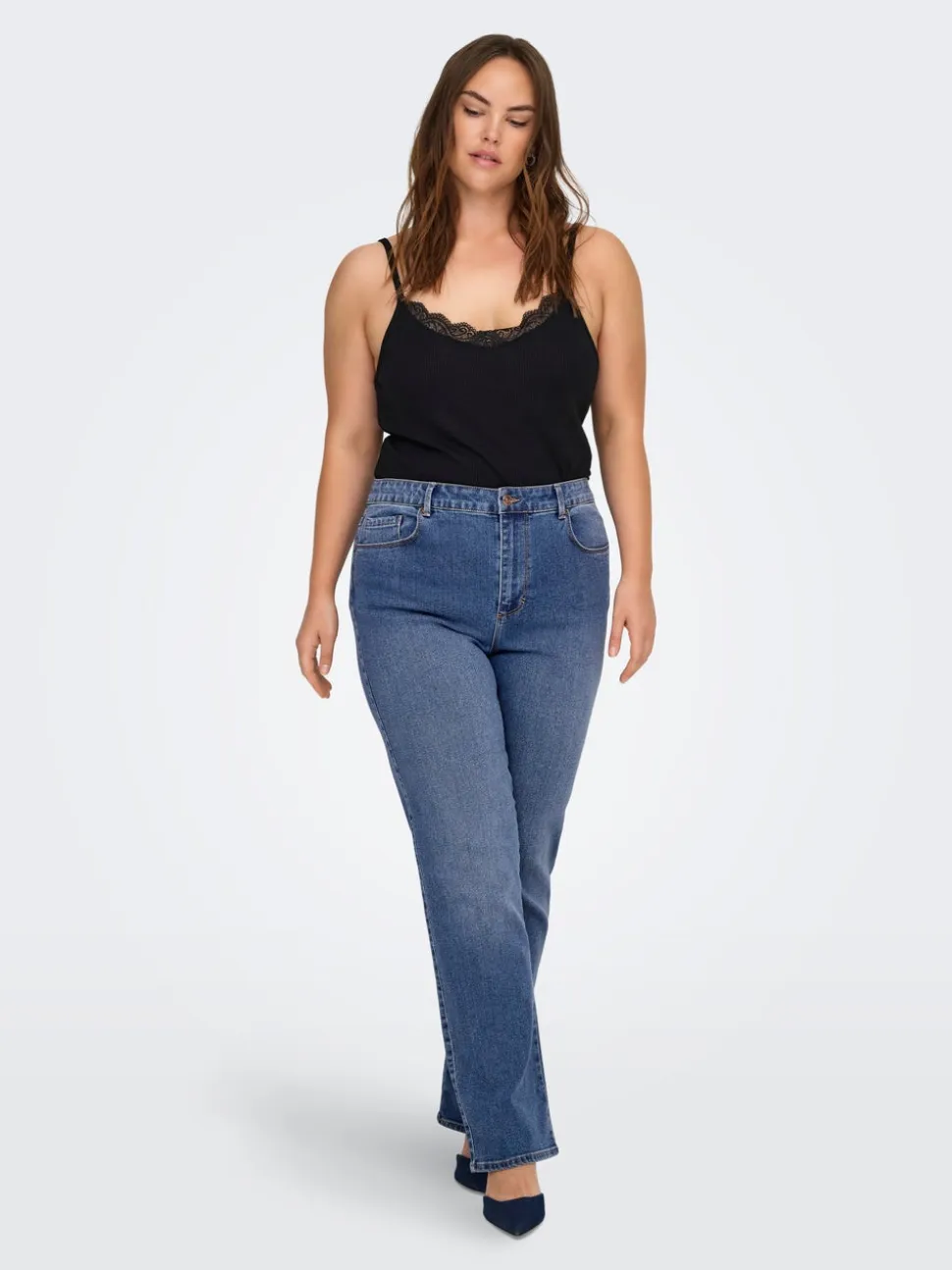 CARSNOW Vita alta Straight Fit Jeans