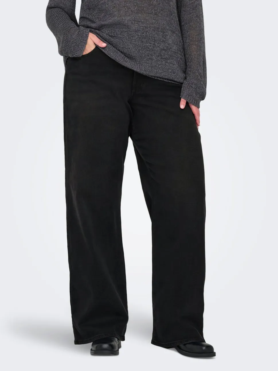 CARSNOW Vita alta Wide Leg Fit Jeans
