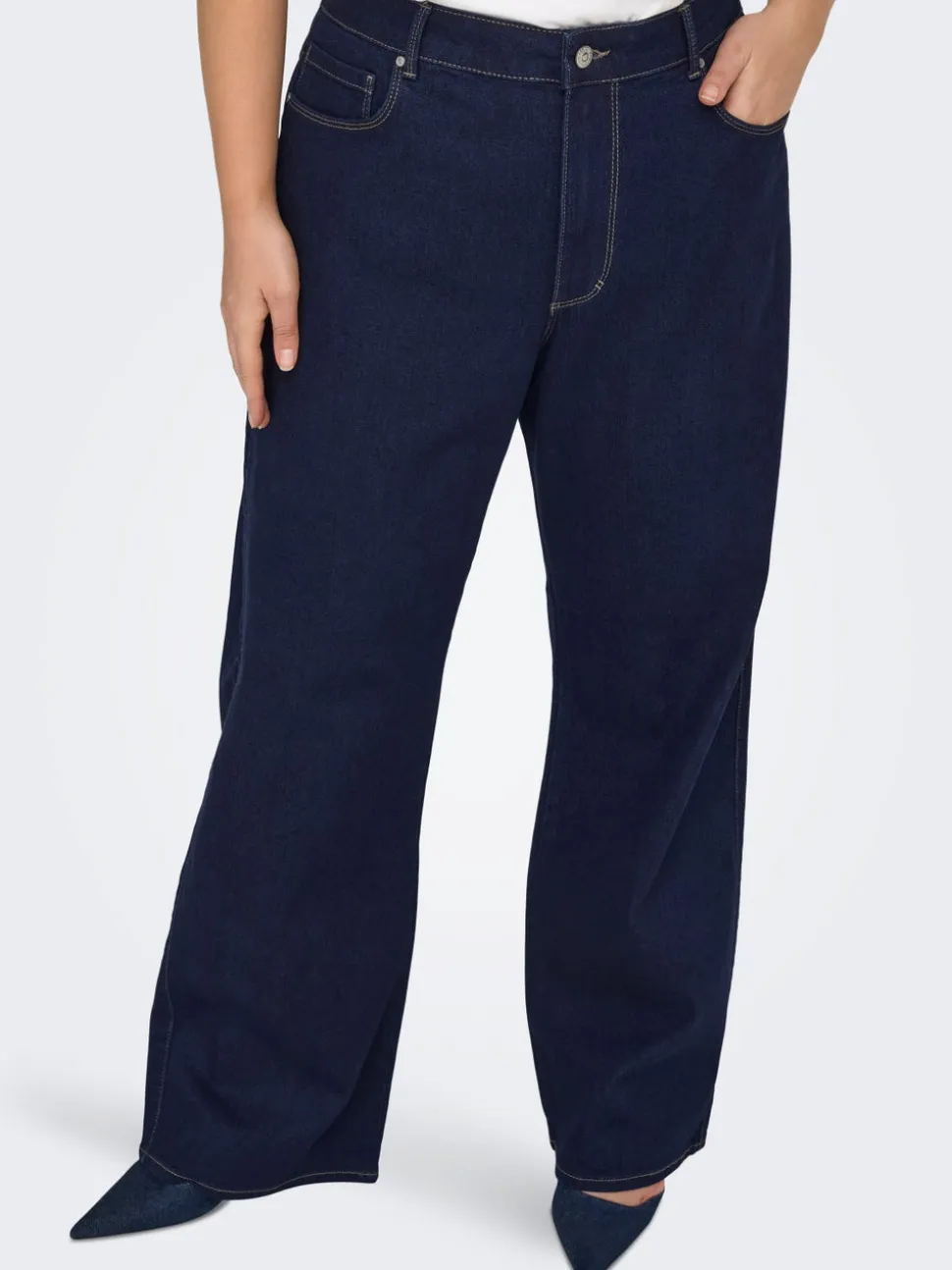 CARSNOW Vita alta Wide Leg Fit Jeans