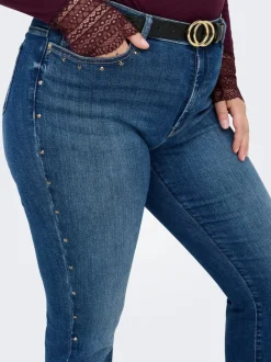 CARSUI Vita media Slim Fit Lunghezza alla caviglia Jeans
