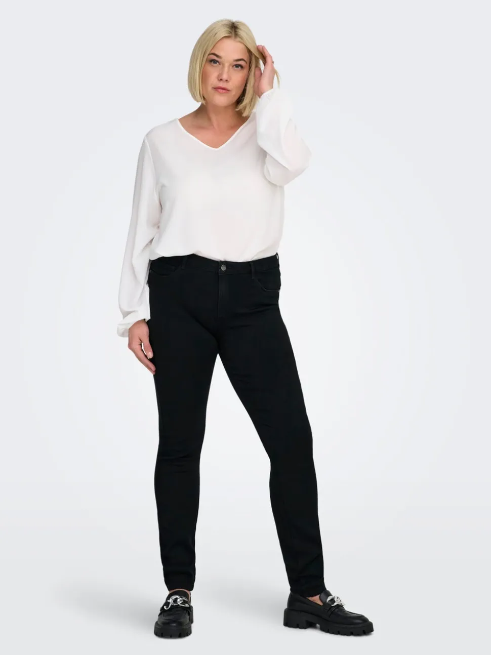 CARTHUNDER Vita media Skinny Fit Jeans