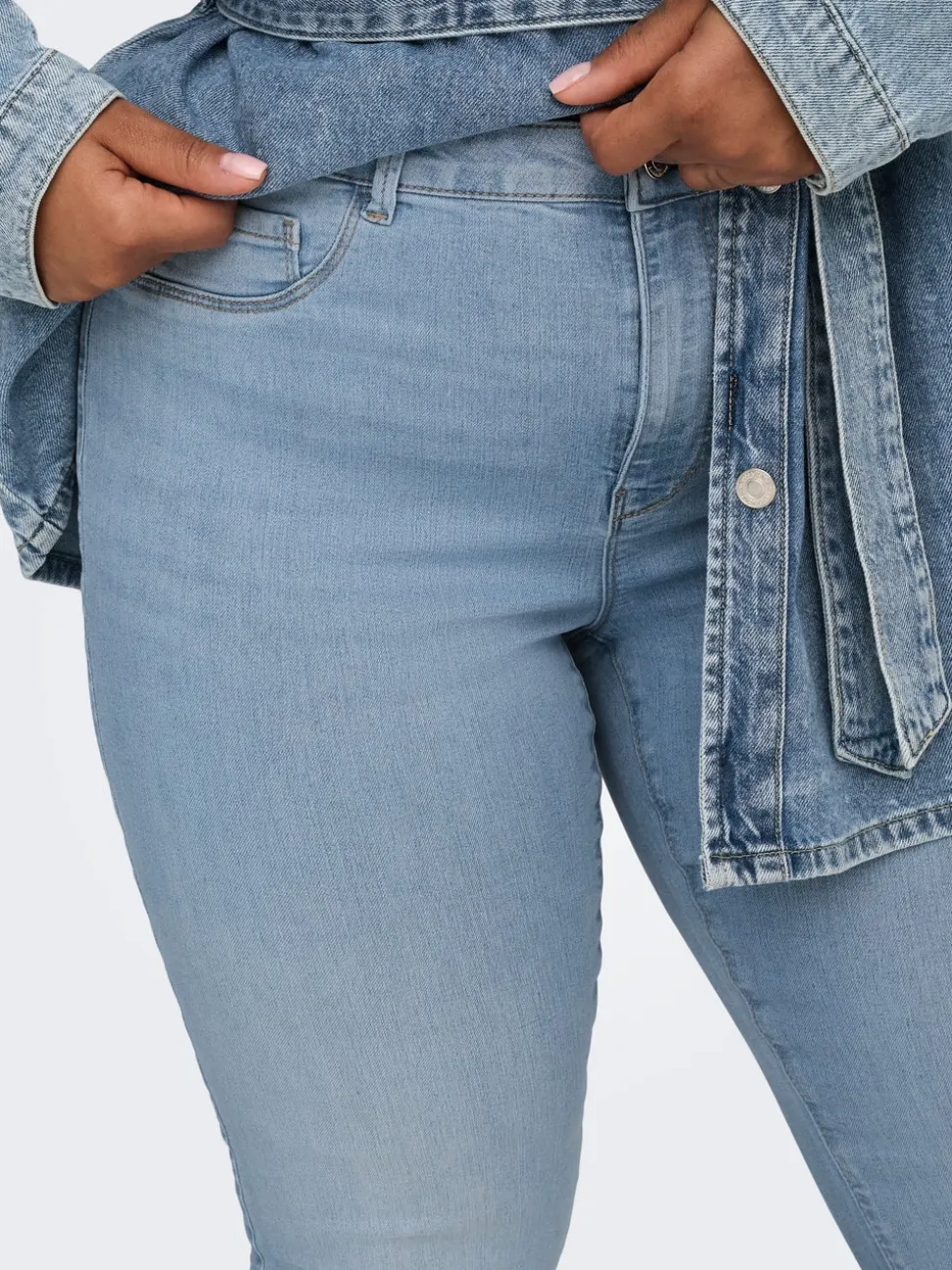 CARTHUNDER Vita media Skinny Fit Jeans