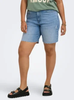 CARTOKYO Vita alta Regular Fit Bermuda in jeans