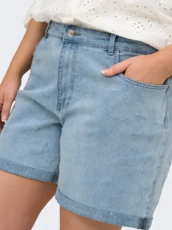 CARVEGA Vita alta Loose Fit Bermuda in jeans