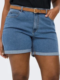 CARVEGA Vita alta Regular Fit Bermuda in jeans