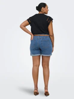 CARVEGA Vita alta Regular Fit Bermuda in jeans