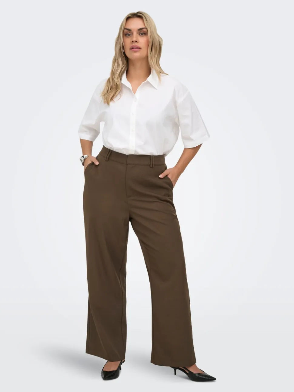 CARVICTORIA Wide Leg Fit Pantaloni Formali
