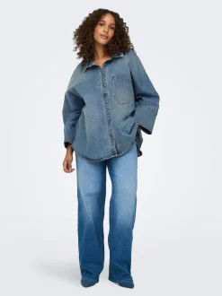 CARWILLY Vita alta Wide Leg Fit Jeans