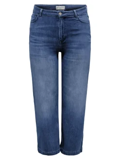 CARWILLY Vita alta Wide Leg Fit Cropped Jeans