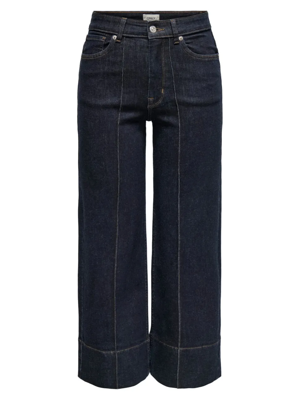 CARWILLY Vita alta Wide Leg Fit Cropped Jeans