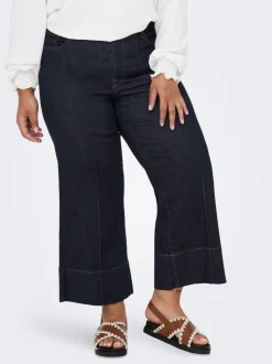 CARWILLY Vita alta Wide Leg Fit Cropped Jeans