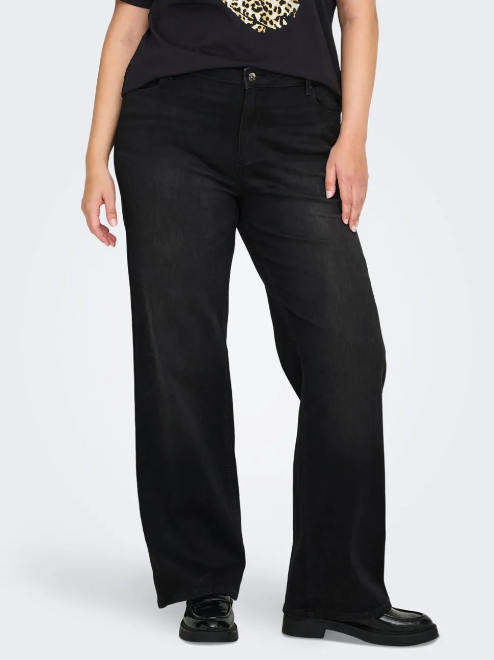 CARWILLY Vita alta Wide Leg Fit Jeans