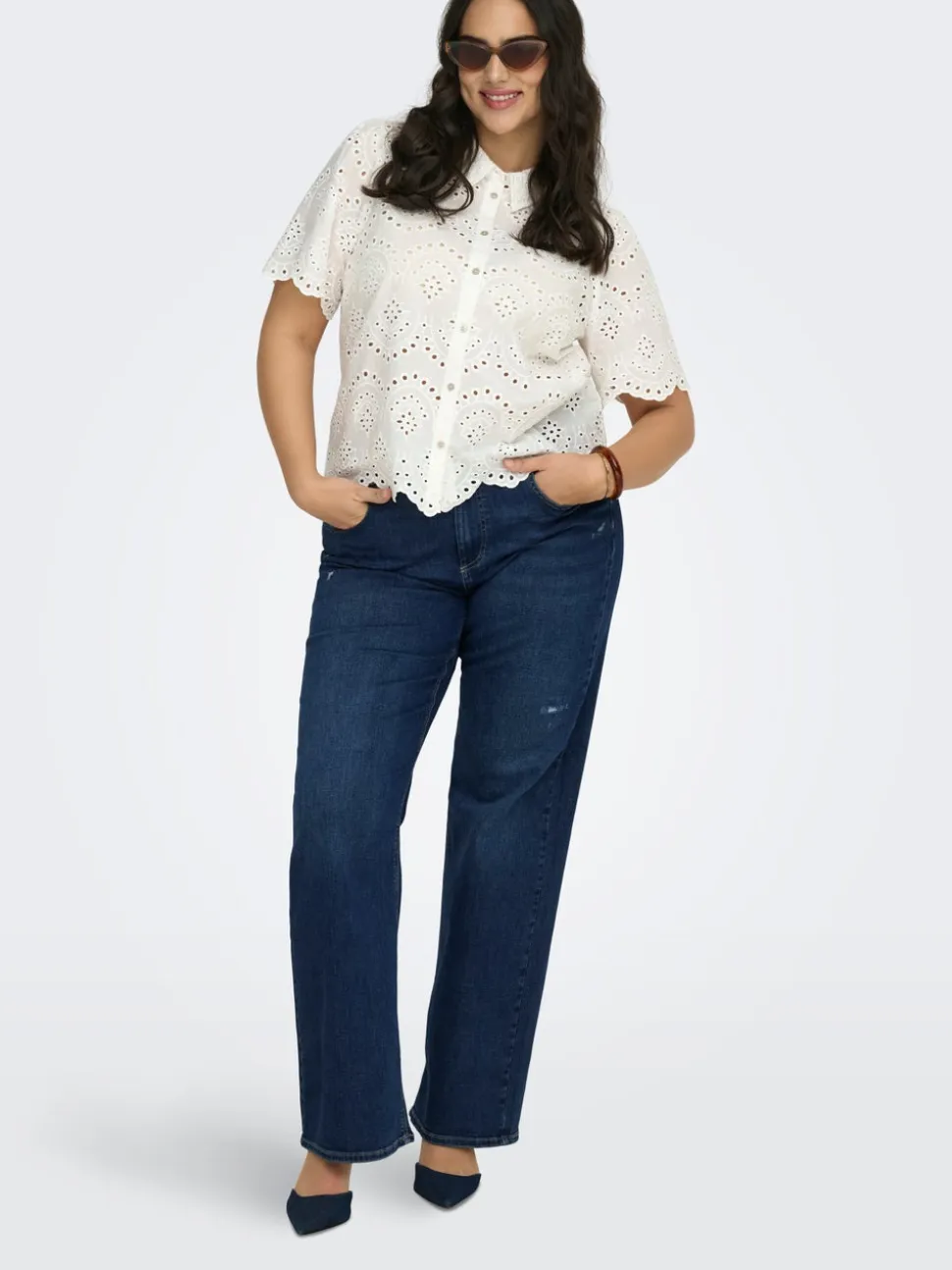 CARWILLY Vita alta Wide Leg Fit Jeans