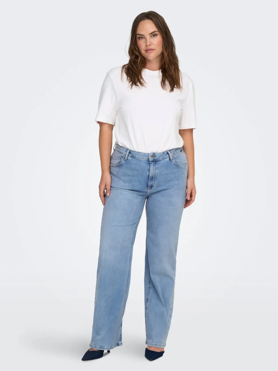 CARWILLY Vita alta Wide Leg Fit Jeans