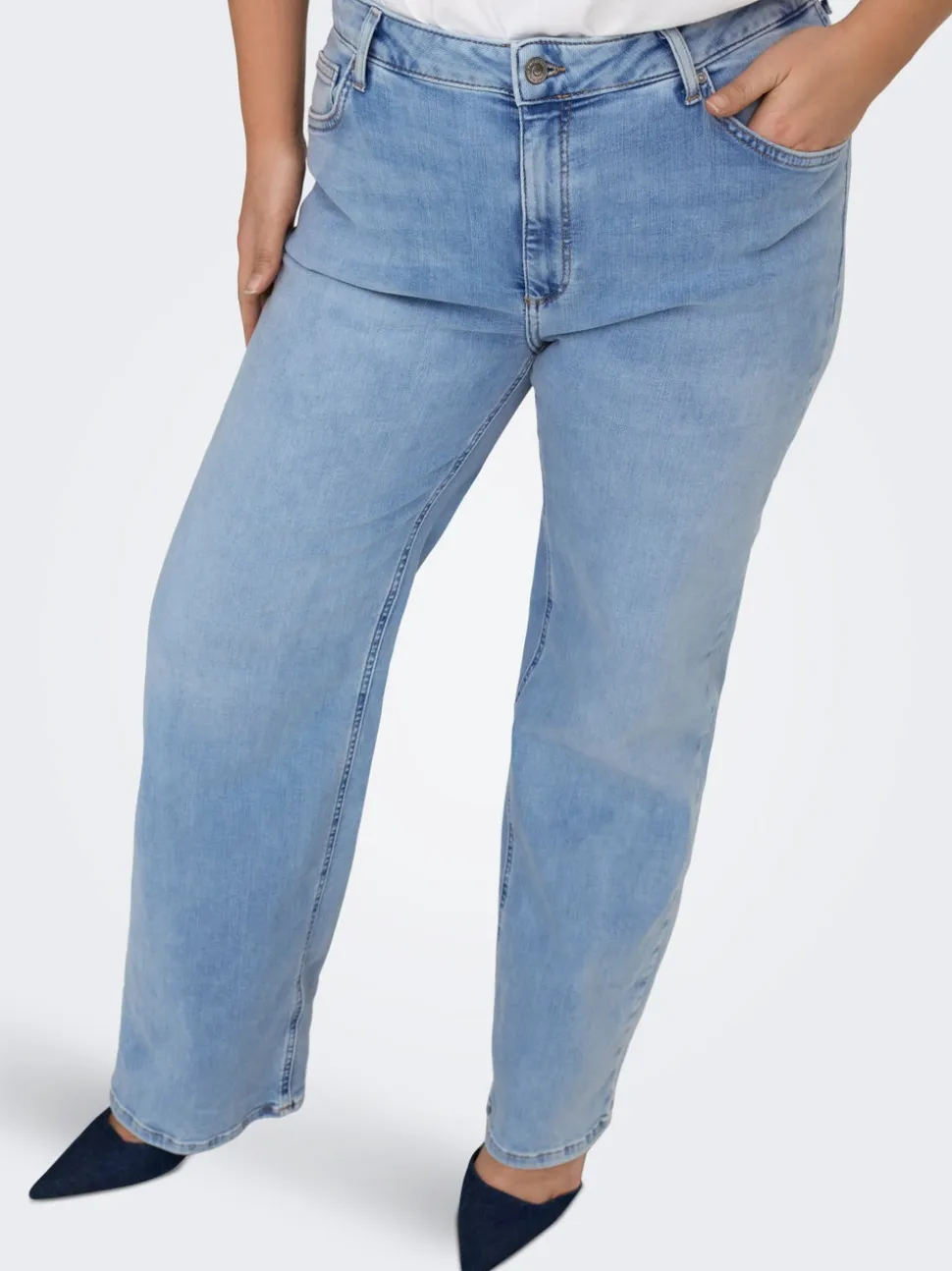 CARWILLY Vita alta Wide Leg Fit Jeans