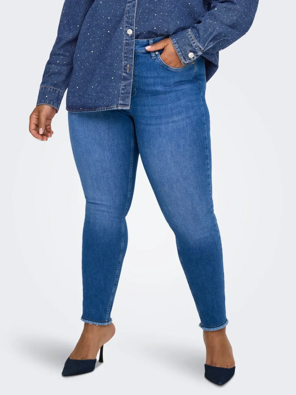 CARWILLY Vita media Skinny Fit Jeans