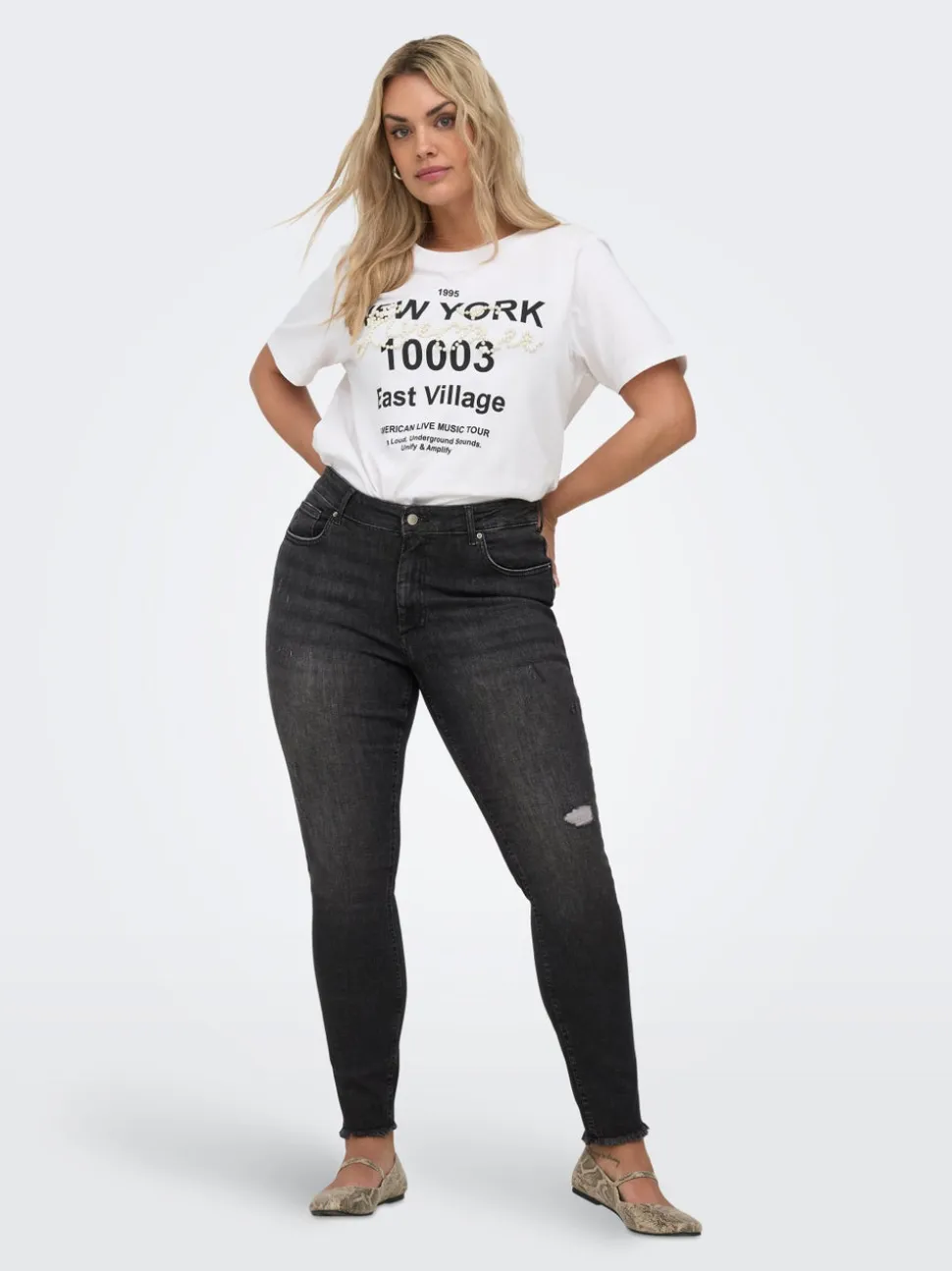 CARWILLY Vita media Skinny Fit Lunghezza alla caviglia Jeans