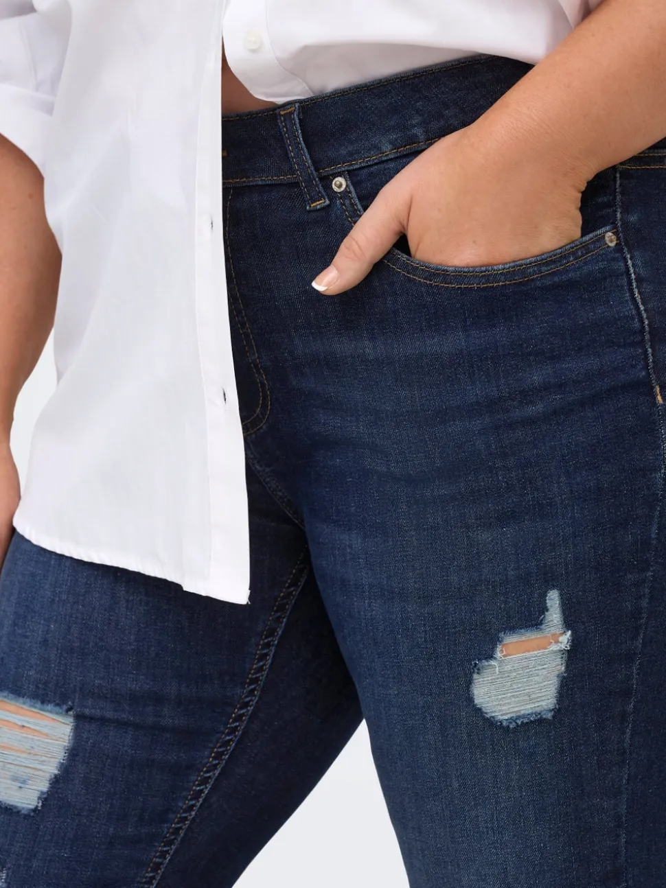 CARWILLY Vita media Skinny Fit Lunghezza alla caviglia Jeans
